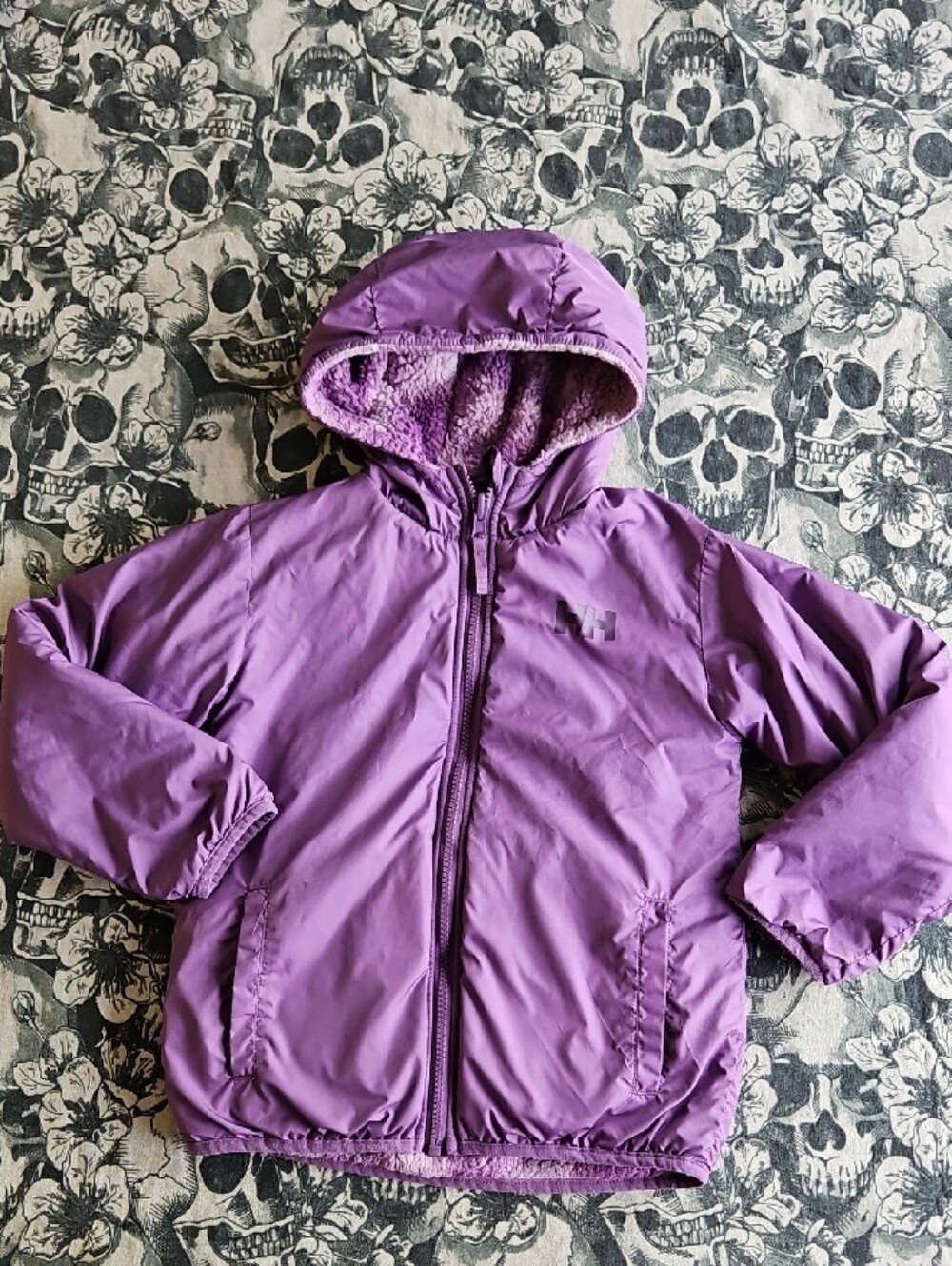 Kids Purple Hooded Fall Jacket